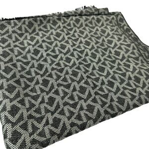 Michael Kors Black and White MK Printed Logo Scarf Wrap Shawl